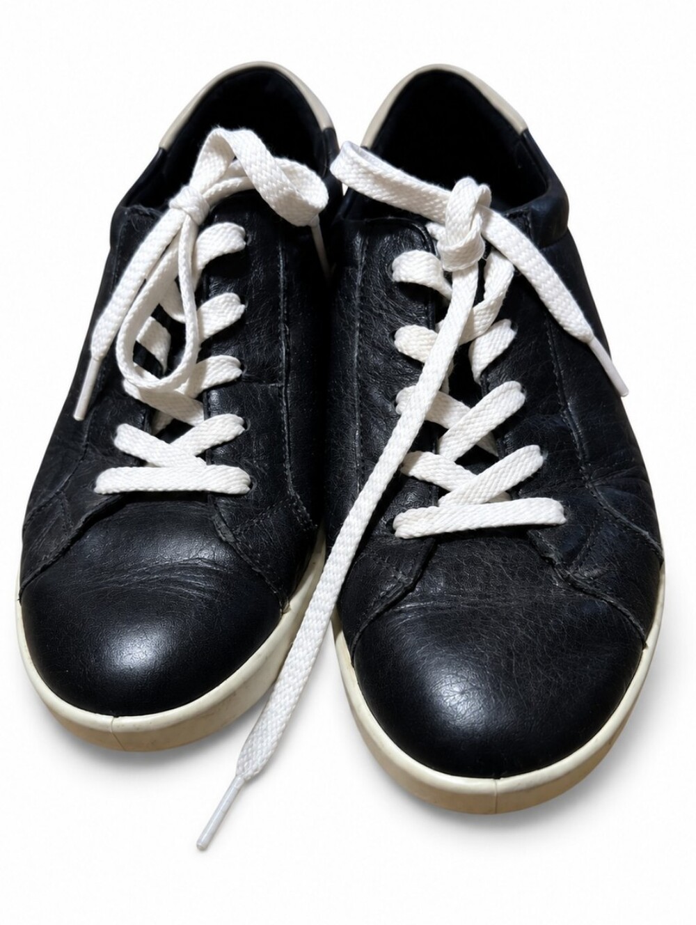 ECCO Soft 2.0 Sneakers Women’s EU 36 US 5 Black Leather Lace Up Casual Shoes 205